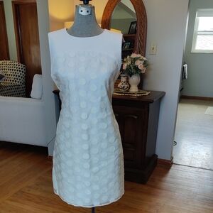 Karl Lagerfeld White Overlay dot dress